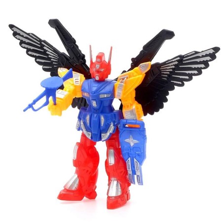 The Robot "Space Warrior", light effects, works from batteries, the color of mix-4