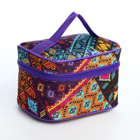 Lightning cosmetic bag, lilac color/multi -colored