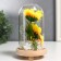 Souvenir textiles, wood, glass "Sunflower in a flask" 14.5x8.5x8.5 cm