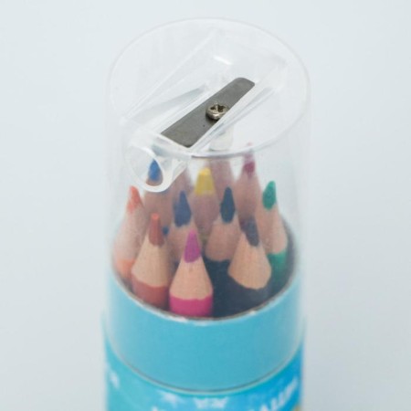 Colored pencils in a tube, 12 colors, trihedral, cold heart-3