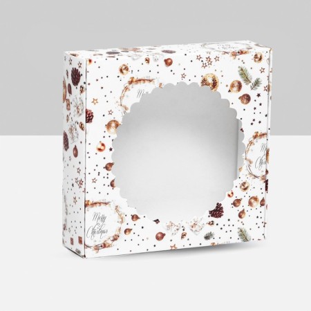 Gift box team with the window "cones and gifts", 11.5 x 11.5 x 3 cm-5