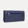 Women's wallet on the button, blue color