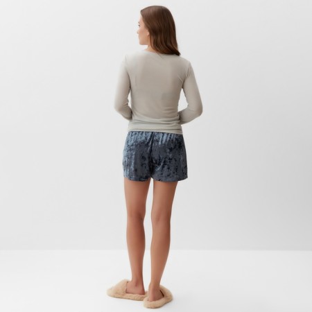 Home Home (longshit and shorts) KAFTAN "velvet", 48-50, gray/pigeon-2