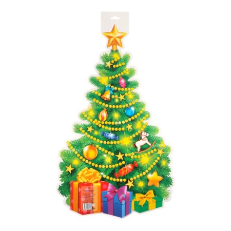 Poster "Christmas tree" New Year "bilateral, 60 x 40 cm-1