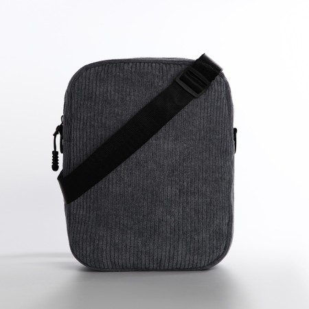 Youth bag with a zipper, gray color-4