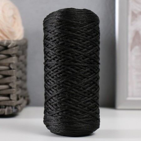 Knitting cord 100% polyester 1mm 200m/75 ± 10g (13-black)