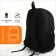School backpack, 2 lightning departments, 3 pockets, black/orange color