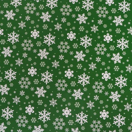 Packaging film for gifts, metallized, 35 mkm "Snowflakes", 50x70cm-1