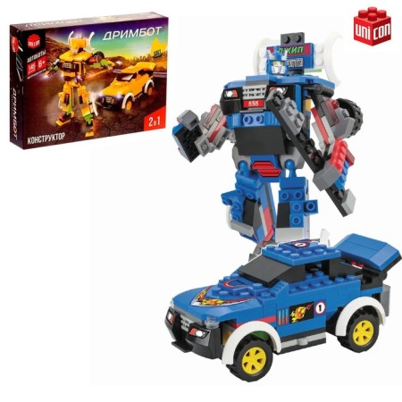Design-transformer "Jeep", 145 parts, blue color