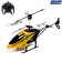 The radio -controlled Pro helicopter is charged from the network, the color is yellow