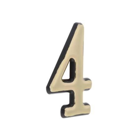 The door number "4" tundra, plastic, color gold, 1 pc.-3