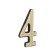 The door number "4" tundra, plastic, color gold, 1 pc.