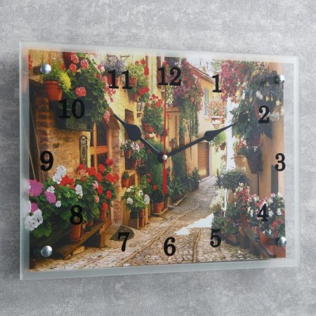 Watch wall, series: city, Flower Street, 25x35 cm-1