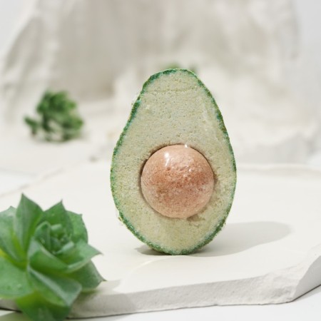 Avocado bathtub bomb, 85 g, aroma of mint and apple, Beauty Food-3