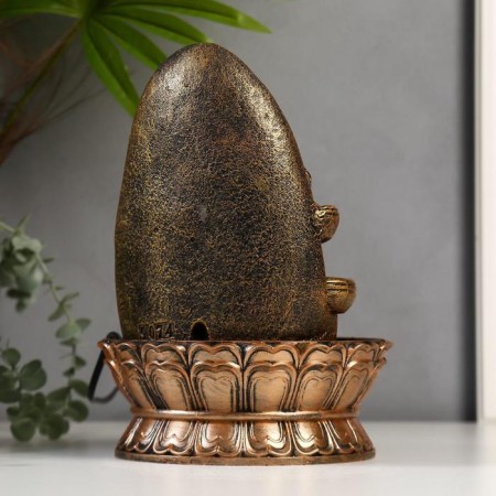 The desktop fountain from the network, the backlight "Ganesha at the cliff with a waterfall" 28x20x20 cm-3