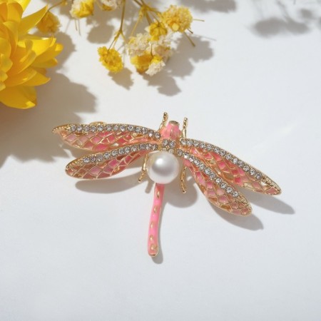 Brooch "Dragonfly", colored in gold
