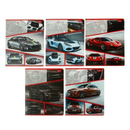 Notebook 18 sheets of the Avtopanorama ruler, cover covering cardboard, mix