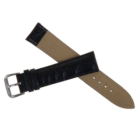 Solomon watch strap, 20 mm, genuine leather, L-20 cm, black