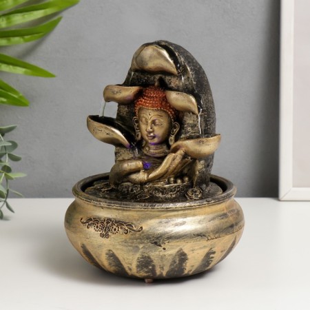 The desktop fountain from the network, the backlight "Buddha and the hand" mix 20x16x16 cm-4