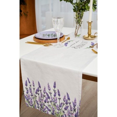 Walking on the Ethel table Lavender 40x146 cm, 100% cotton, sarzha 190 g/m2-1