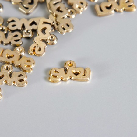 Decor for creativity plastic "Love openwork" 1x1.3x0.2 cm-1