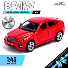 Metal machine BMW X6, 1:43, red color