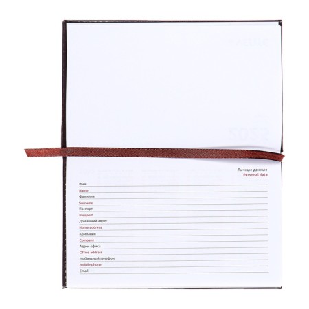 PROVING PARMAN DALL 2025, 155 x 95mm 64 sheets, Devente.Matrix, solid cover to leatherette with foam, embossing, block 70, burgundy-4