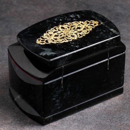 Casket "Lace", 12.5x8x8 cm, natural stone, coil-2