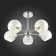 Ceiling EVOLUCE lamp. Sle102702-05. Giorte. 5x40 W, E14, 61x61x33.5 cm, chromium color