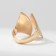 Ring Metal "Trend" two petals, color gold, size 16