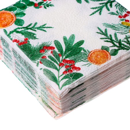 Napkins single -layer "New Year's aroma", 24x24 cm, set of 100 pcs-4