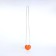 Female bag on a magnet, orange color