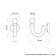 Hook for curtains ks003, one -rod, color copper