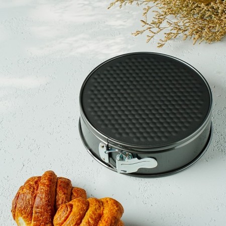 The form for baking the share "Elin. Circle ", d = 20 cm, removable bottom, anti -stick coating, black color-5