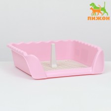 Tuel for dogs with high sides and a removable mesh 38x36x12 cm, pink