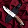 Caucasian knife, tourist "Golden Eagle" with scabbard, guard, steel - 40x13, 15 cm