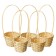 A set of wicker baskets, D13 x H9.5/28cm, bamboo, natural, 5 pcs