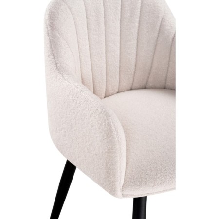 Chair on the Halls Halls Lamb 19 Metal/Building Builder, Black/Beige 62x62x85 cm-6