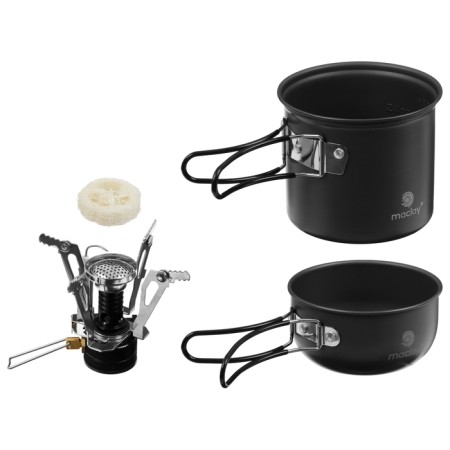 Set of tourist utensils Maclay: gas stove, 2 pots, sponge-lufa-8