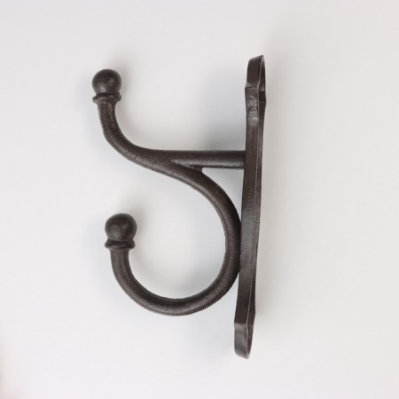Decorative cast iron hook "Ball tip" 15x7x27.6 cm-2