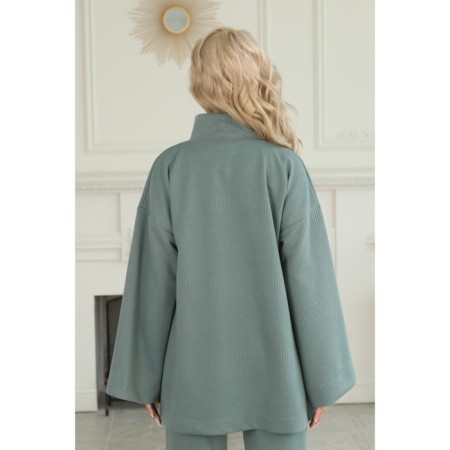 Female suit, size 50, green color-8