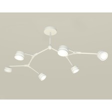 Комплект подвесного поворотного светильника с акрилом Ambrella light, Traditional DIY, XB9055201, 6хGX53, цвет белый песок, белый матовый