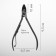Manicure nippers for cuticle, 9.3 cm, blade length - 10 mm, black color