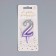 Candle for the cake "Oval", number "2", 5.5 cm, silver-sirn