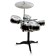 Drum installation "hard-rock", 5 drums, 1 plate, black color