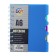 Notepad on the crest A6, 100 sheets, line, plastic cover, with neon divisors, mix