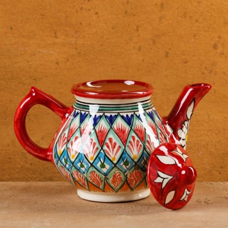 Rishtan ceramics "Patterns", 0.8 ml, red-2