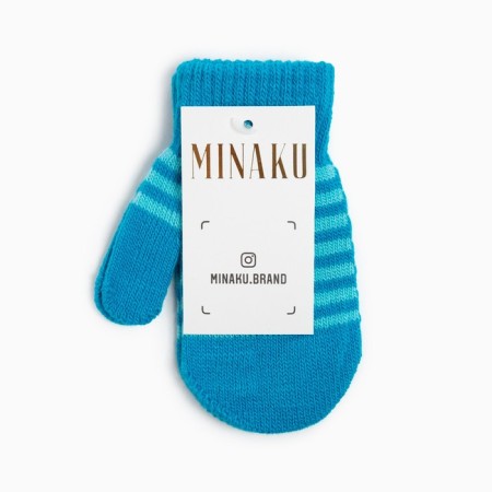 Mittens of nully Minaku children's, col. Blue, rr 12-14 (13-14 cm)-3