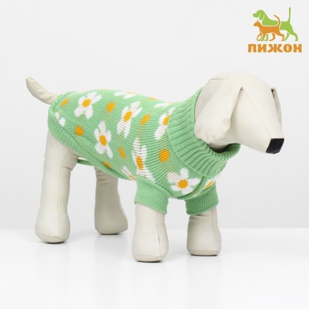 Sweater "Chamomile", size XS (DS 20, Osh 21, OG 30 cm), Green