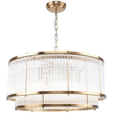 Люстра подвесная Two-one 6xE14 40Вт, размер 60x60x40-92 см, цвет бронза